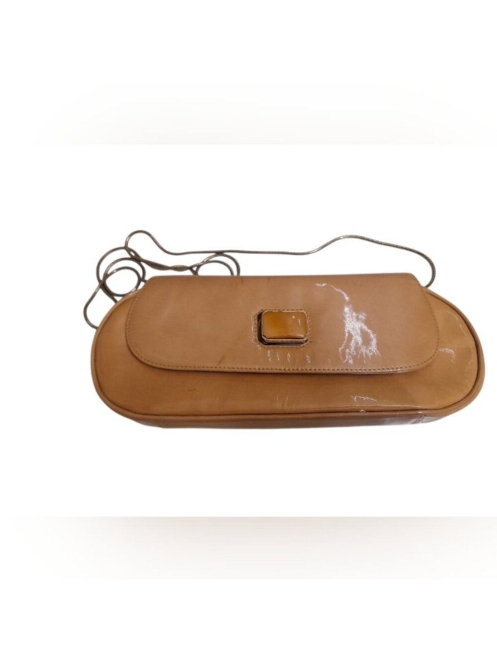 Stuart Weitzman Patent Clutch Shoulder Bag